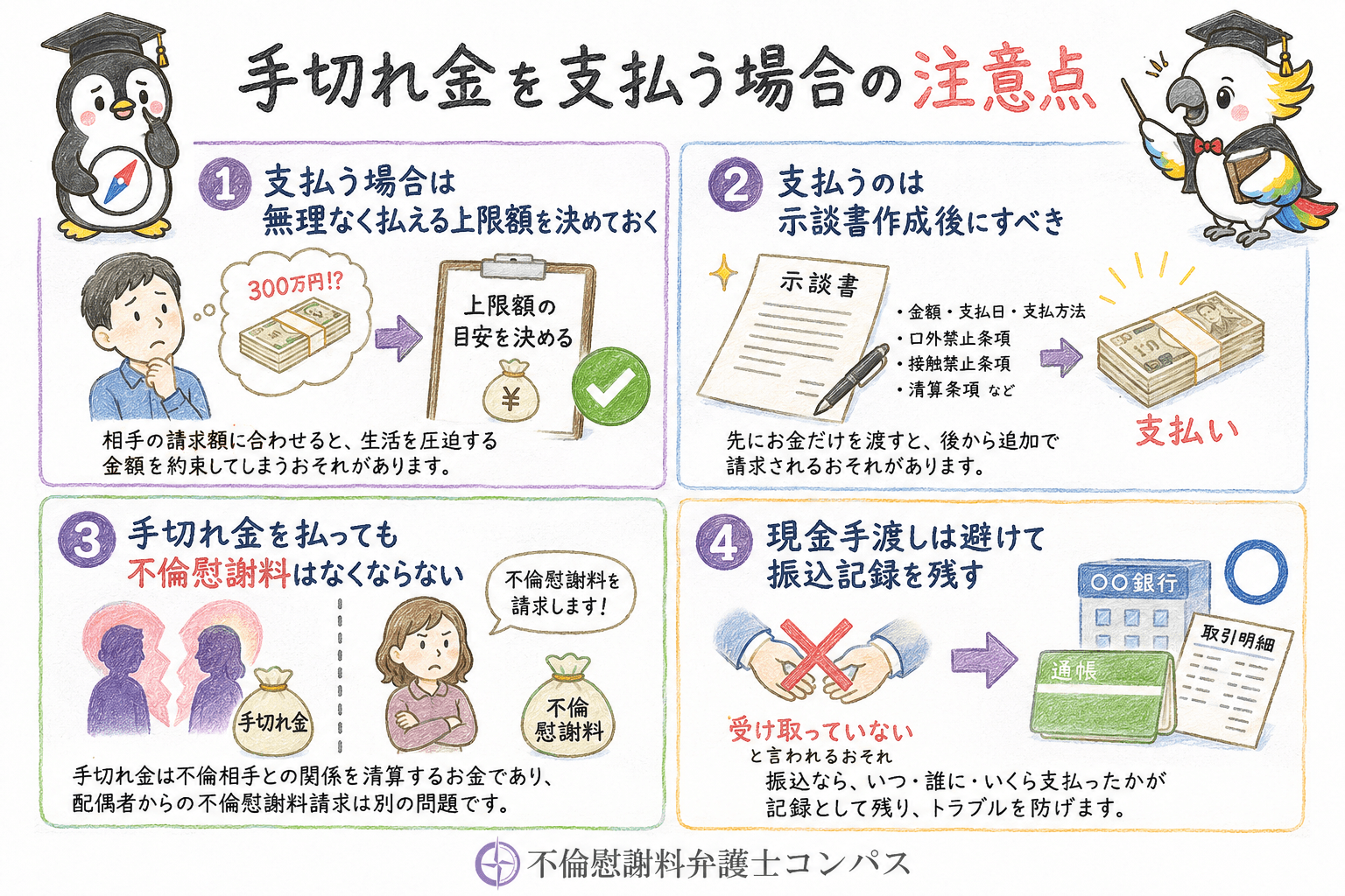 ８章　手切れ金を支払う場合の注意点４つ